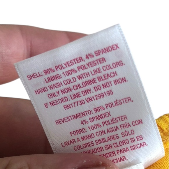 NWOT Xhilaration Golden Yellow 2 Piece Bikini Swimsuit Set w Rib Texture & Tie S - Picture 7 of 11